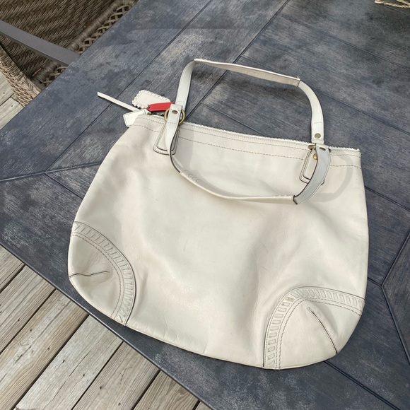 Bone Color Coach Handbag - Picture 5 of 7